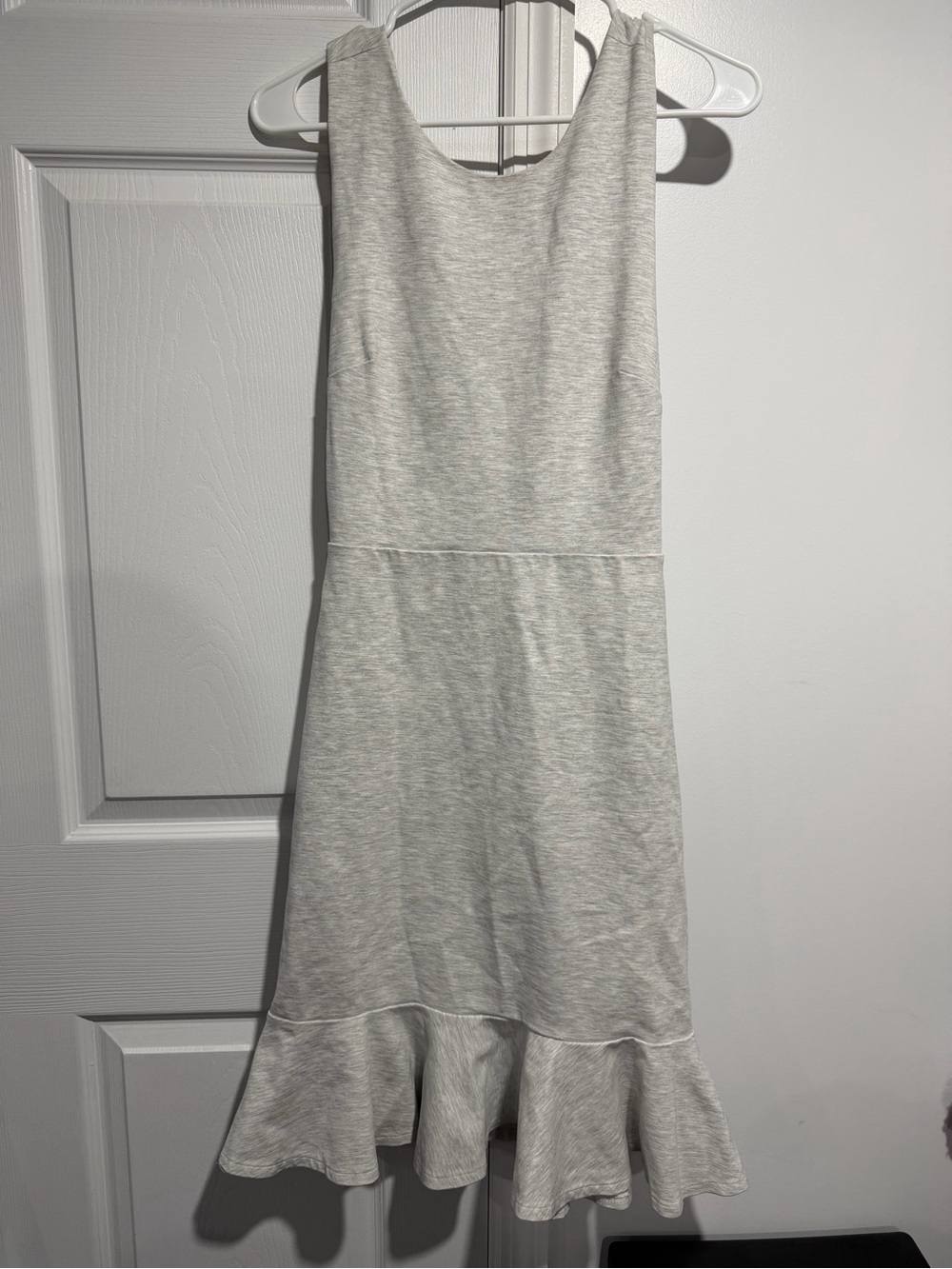 Banana Republic Cream Sleeveless Dress with Ruffle Hem